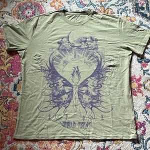 Urban outfitters oversized graphic tshirt green and purple